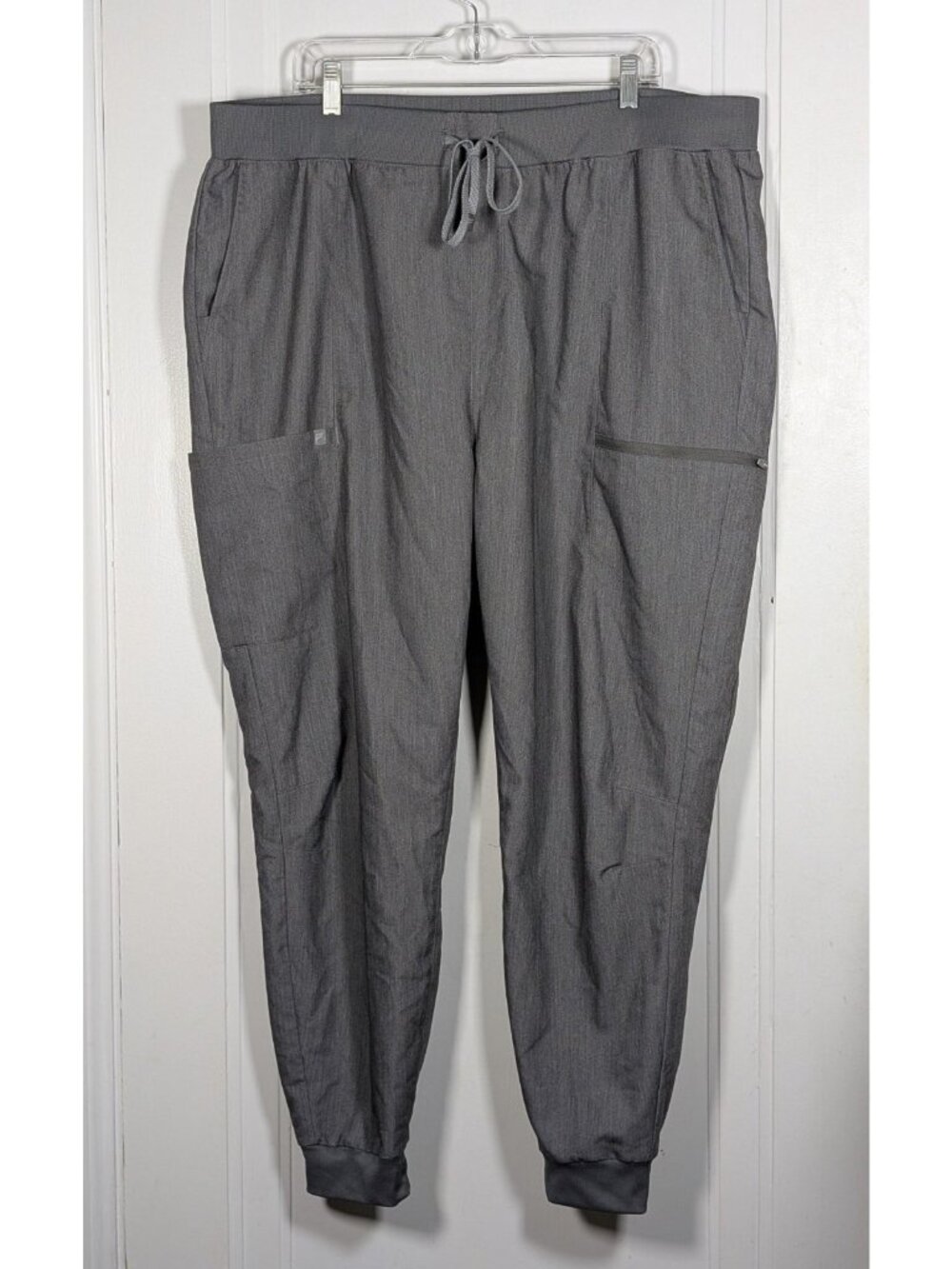 Fabletics Jogger Scrub Pants Women’s Size 3X Front Pockets Stretch Gray Nursing